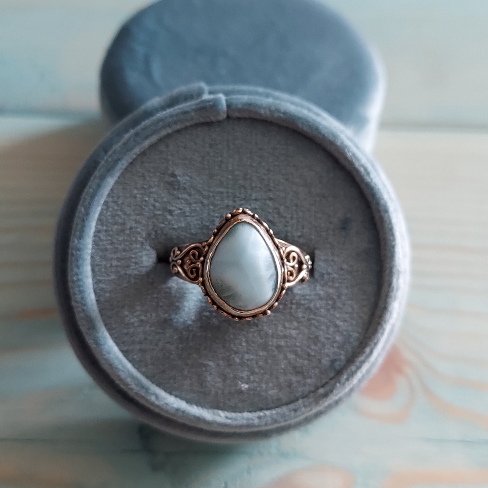 Sterling Silver and Larimar Ring